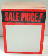 Shop Sign Sale Price 120x95mm Pack 100